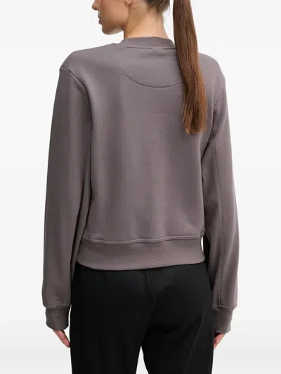 Adidas By Stella Mccartney Crew-neck Training Sweater In Brown