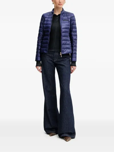 Patrizia Pepe Raised-seam Polo Top In Black