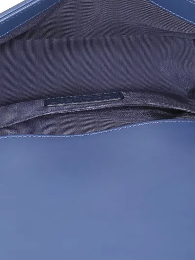 Pre-owned Chanel 2010s Small Boy Chevron Cross-body Bag In Blue