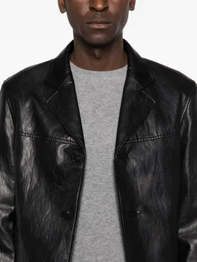 Dunst Buttoned Lapel Jacket In Black