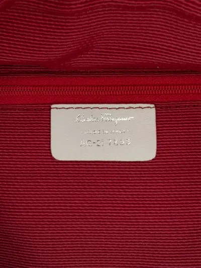 Pre-owned Ferragamo 2000-2025 Gancini Canvas Shoulder Bag In Blue