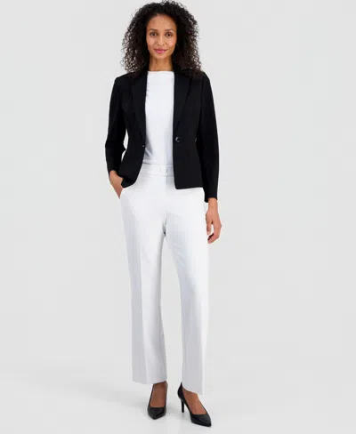 Kasper Compression One-button Long-sleeve Jacket, Regular & Petite In Black