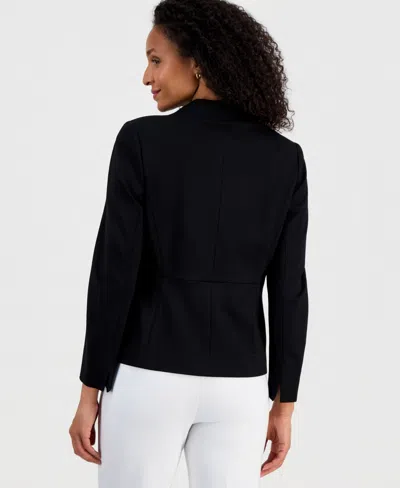 Kasper Compression One-button Long-sleeve Jacket, Regular & Petite In Black