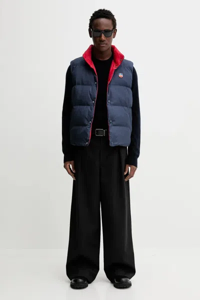 Bally Buttoned Quilted Reversible Gilet In Blue