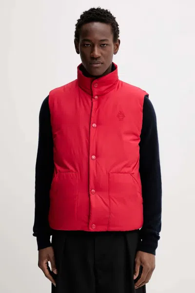 Bally Buttoned Quilted Reversible Gilet In Blue