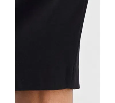 Le Suit Women's Collarless Zip-front Skirt Suit In Black