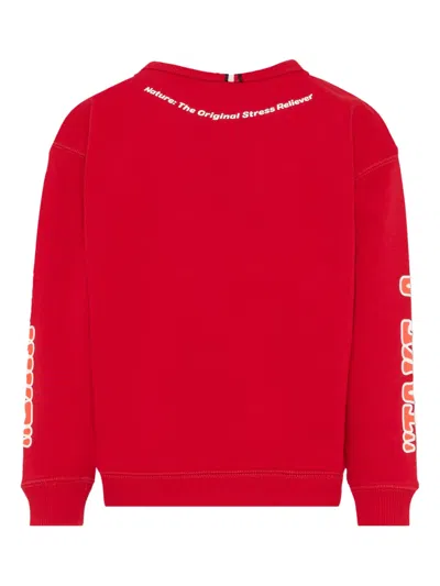 Tommy Hilfiger Junior Long-sleeve Round-neck Sweatshirt In Red