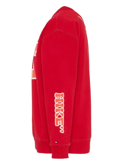 Tommy Hilfiger Junior Long-sleeve Round-neck Sweatshirt In Red