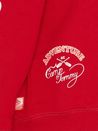 Tommy Hilfiger Junior Long-sleeve Round-neck Sweatshirt In Red