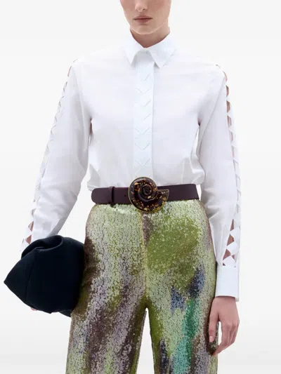 Silvia Tcherassi Idris Cut-out Shirt In White