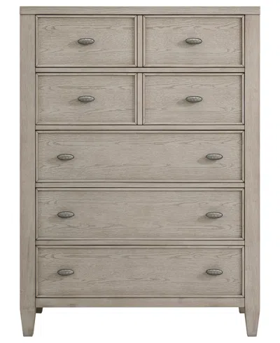 Macy's Serenity 40" Wood 7-drawer Chest In Gray