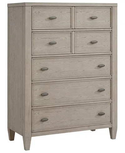 Macy's Serenity 40" Wood 7-drawer Chest In Gray