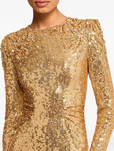 Jenny Packham Sequin Embellished Dulcet Dress In Gold