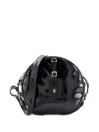 Pre-owned Louis Vuitton Boite Chapeau Souple Bag Monogram Vernis Mm Crossbody Bag In Black