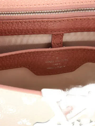 Pre-owned Louis Vuitton Capucines Bag Limited Edition Sweet Brogues Leather Pm Crossbody Bag In Pink