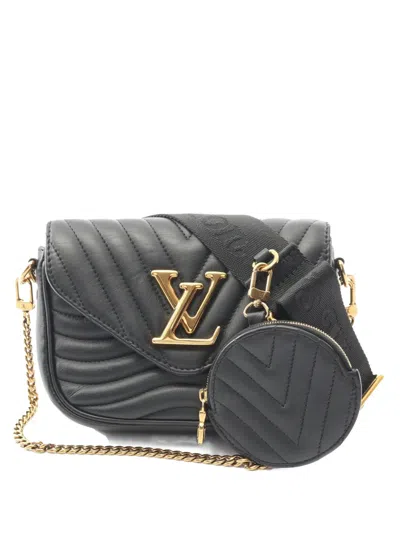Pre-owned Louis Vuitton 2020 New Wave Multi Pochette Satchel In Black
