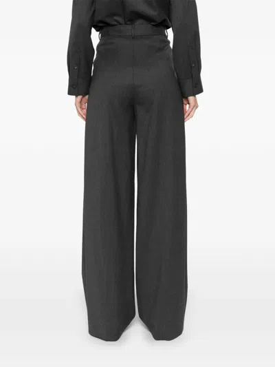 Medeea Pleated-front Tailored Trousers In Gray