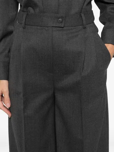 Medeea Pleated-front Tailored Trousers In Gray