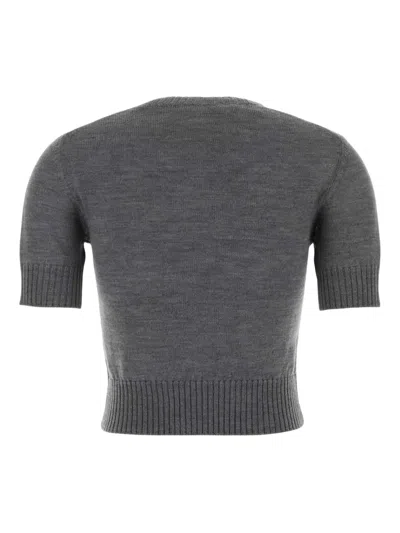 Jil Sander Wool T-shirt In Gray
