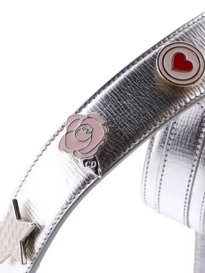 Pre-owned Dior My Lady  Bag Cannage Quilted Leather Satchel In Silver