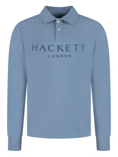 Hackett Logo-detail Polo Shirt In Blue