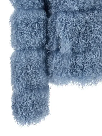 Simonetta Ravizza Shearling Jacket In Blue