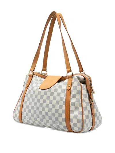 Pre-owned Louis Vuitton 2007-2025 Damier Azur Stresa Pm Shoulder Bag In White