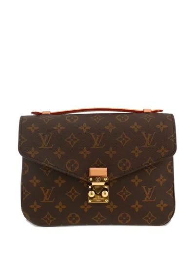 Pre-owned Louis Vuitton 2020's Metis Monogram-flap Tote Bag In Brown