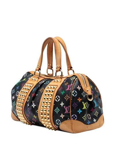 Pre-owned Louis Vuitton 2009 Monogram Multicolore Courtney Mm Satchel In Black