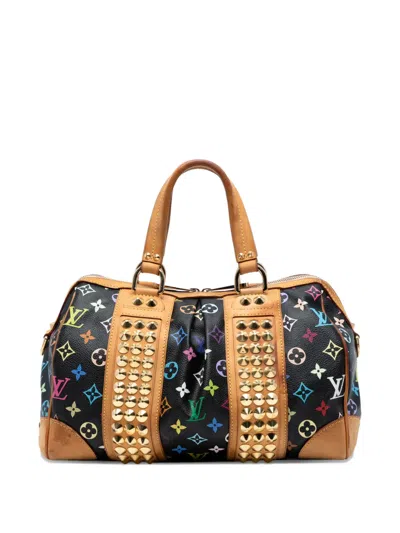 Pre-owned Louis Vuitton 2009 Monogram Multicolore Courtney Mm Satchel In Black