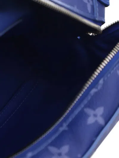 Pre-owned Louis Vuitton 2020 Monogram Clouds Soft Trunk Messenger Crossbody Bag In Blue