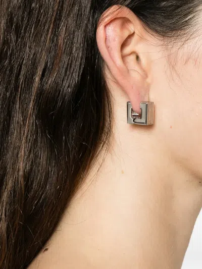 Khaite Small Empire Post-back Earrings In Silver