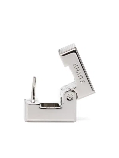 Khaite Small Empire Post-back Earrings In Silver