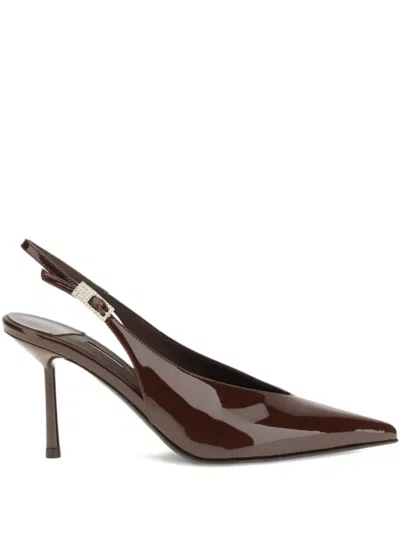 Le Silla 80mm Clivage Slingback Pumps In Animal Print