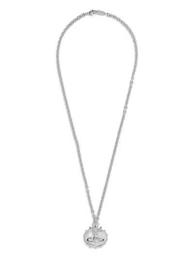 Vivienne Westwood Orb-pendant Necklace In Silver