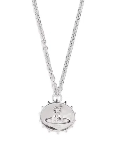 Vivienne Westwood Orb-pendant Necklace In Silver