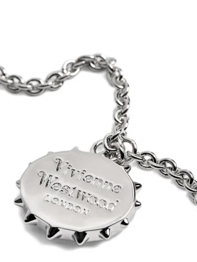Vivienne Westwood Orb-pendant Necklace In Silver