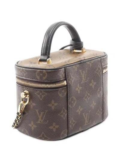 Pre-owned Louis Vuitton 2021-2025 Monogram Reverse Vanity Pm Satchel In Brown