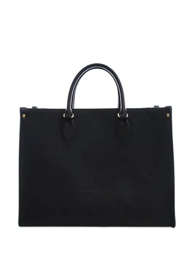 Pre-owned Louis Vuitton 2021-2025 Monogram Empreinte Onthego Mm Satchel In Black