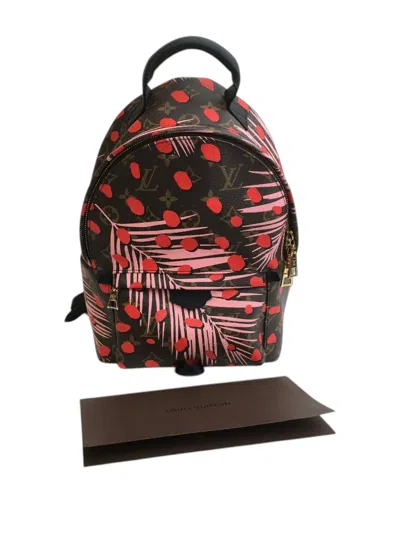Pre-owned Louis Vuitton 2016 Monogram Jungle Dots Palm Springs Pm Backpack In Brown