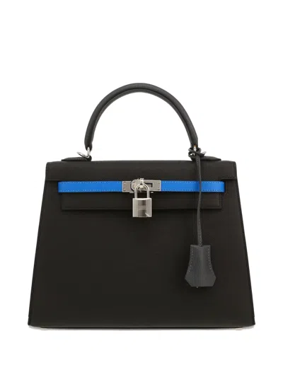 Pre-owned Hermes 2024 Kelly 25 Tote Bag In Black
