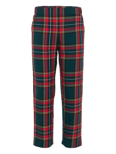 La Stupenderia Tartan-pattern Pocket Trousers In Red