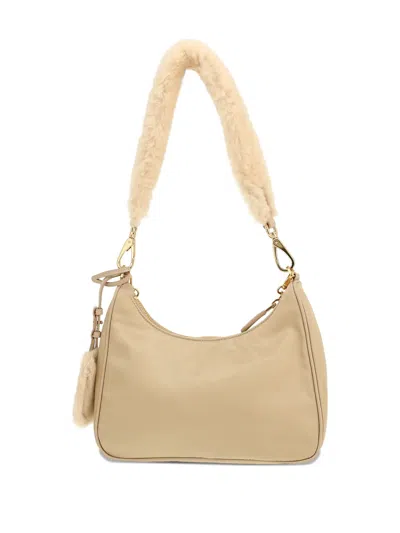 Pre-owned Prada 2020s Re-edition 2005 Chain Shoulder Bag In Neutral