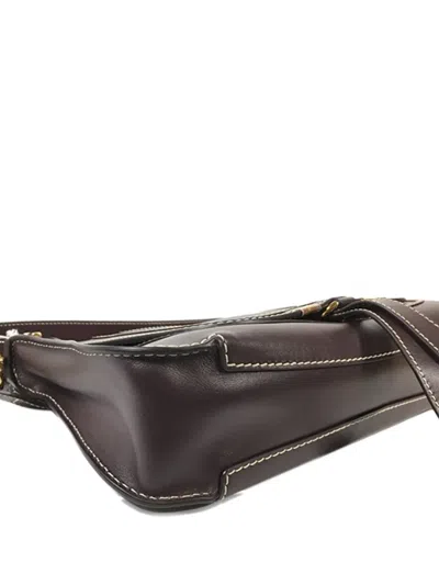 Pre-owned Chloé 2010-2025 Small Leather Marcie Saddle Shoulder Bag Satchel In Brown