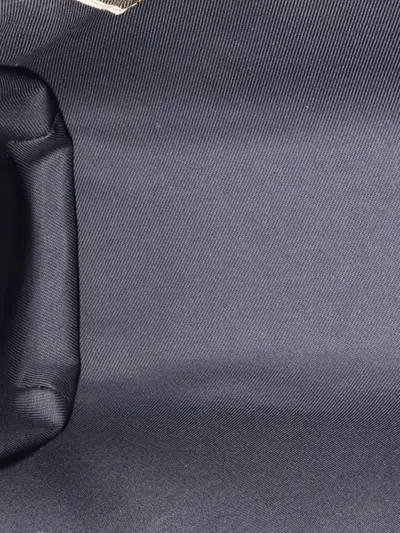 Pre-owned Burberry Banwell Leather And House Check Canvas Small Tote Bag In Black