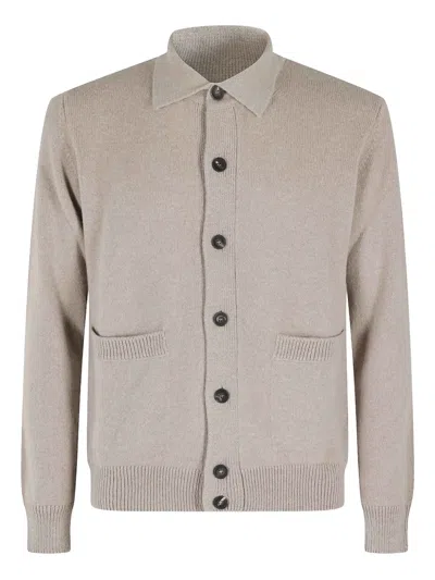 Filippo De Laurentiis Button-placket Pocket Cardigan In Neutral