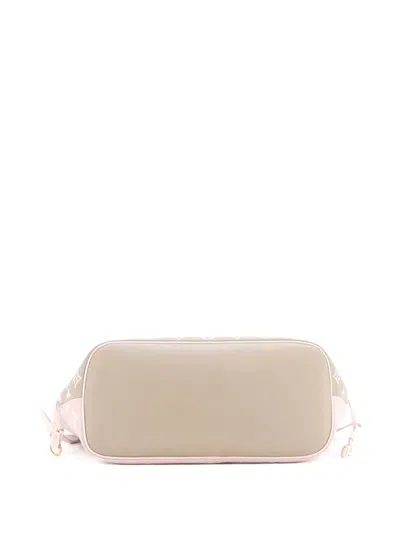 Pre-owned Louis Vuitton Neverfull Nm Tote Spring In The City Monogram Empreinte Leather Mm Shoulder Bag In Green