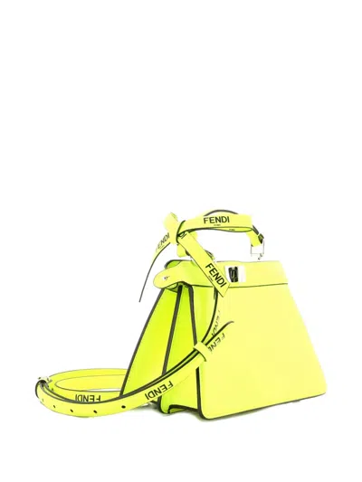 Pre-owned Fendi X Marc Jacobs Peekaboo Iseeu Bag Leather Petite Satchel In Green