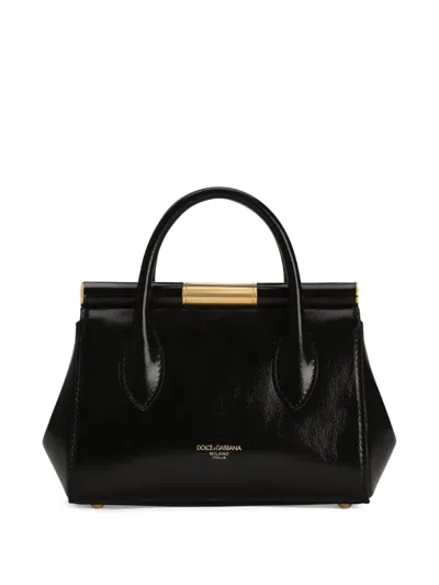 Dolce & Gabbana Mini Charm-detail Tote Bag In Black