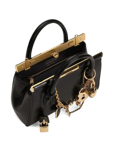 Dolce & Gabbana Mini Charm-detail Tote Bag In Black